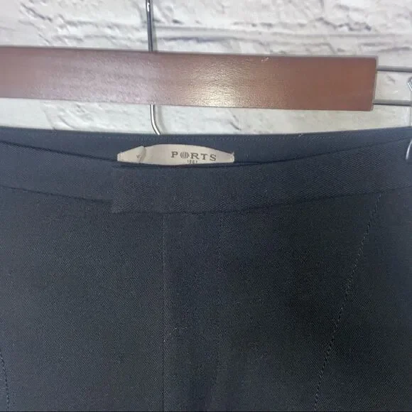 NWT Ports 1961 High Rise Cropped Wool Black Trousers Size 6 - Picture 6 of 9